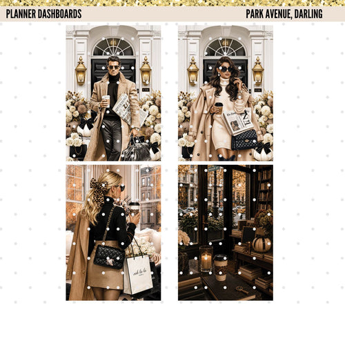 Park Avenue, Darling Monthly Planner Pages | 34 Printable Planner Inserts | Luxury TPH Planner | Monthly Dashboard | Weekly Planner | PDF Digital Download