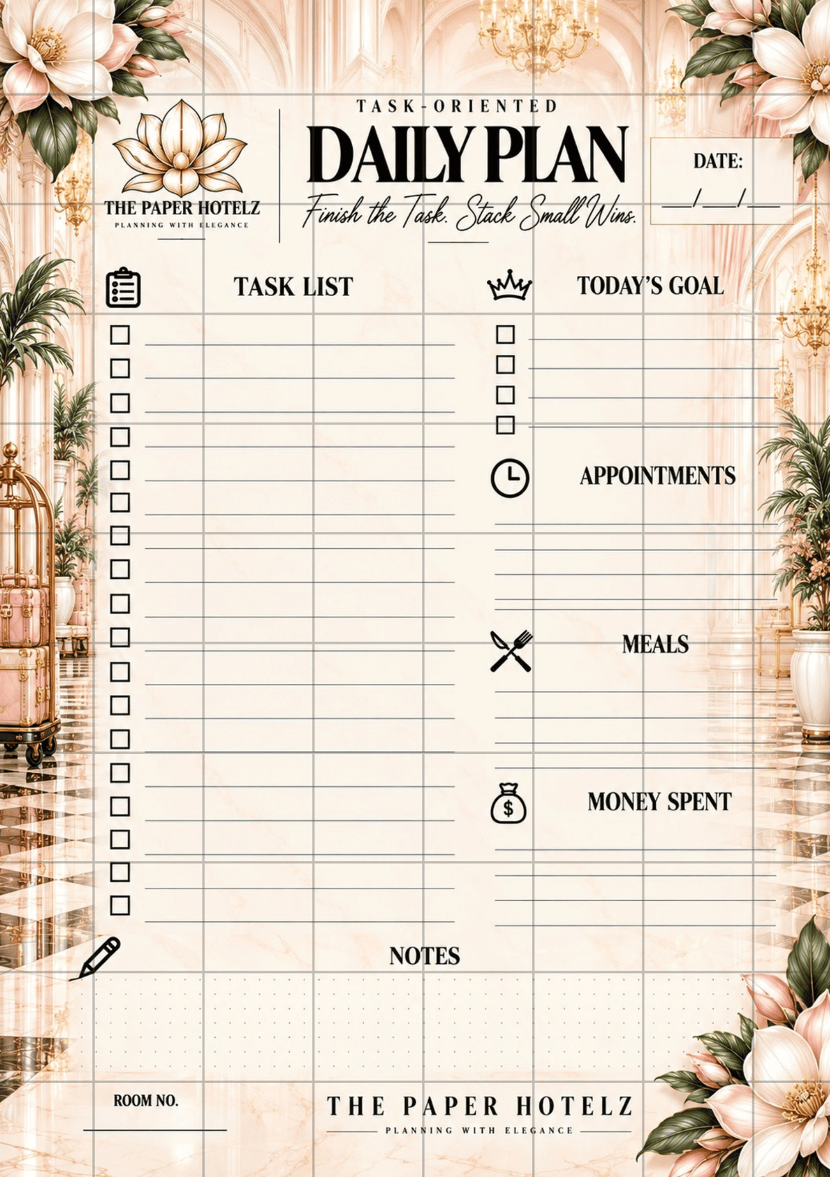 Task-Oriented Schedule | Daily Plan Trio | 3 A5 Printable Planner Designs | Minimal, Signature & Couture | Digital Download