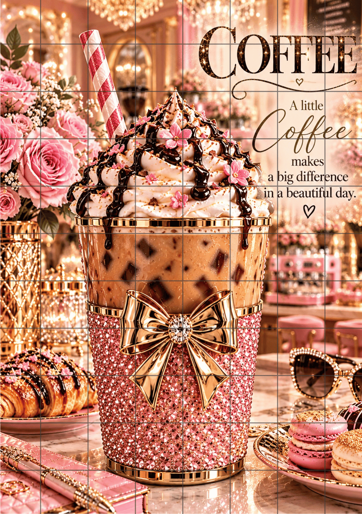 A Little Coffee, A Lot of Glam | A5 Printable | Printable Planner Dashboard