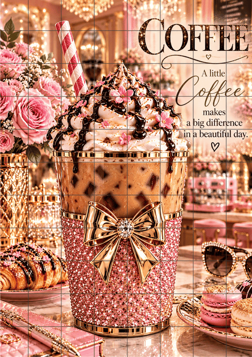 A Little Coffee, A Lot of Glam | A5 Printable | Printable Planner Dashboard