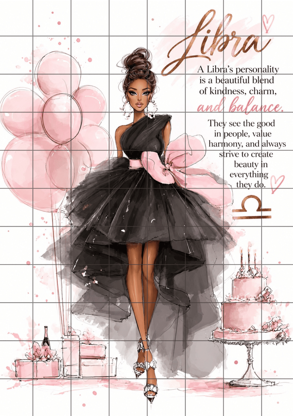 Libra Personality Dashboard | A5 Printable | Printable Planner Dashboard
