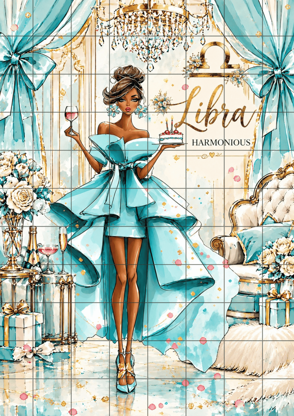Libra Glam Dashboard | A5 Printable | Printable Planner Dashboard