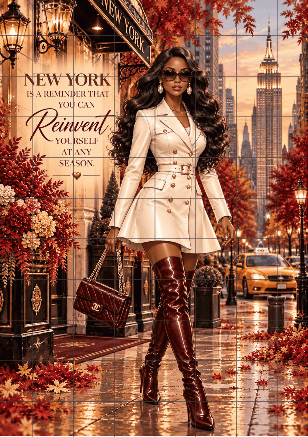 Fall in New York | A5 Printable | Printable Planner Dashboard