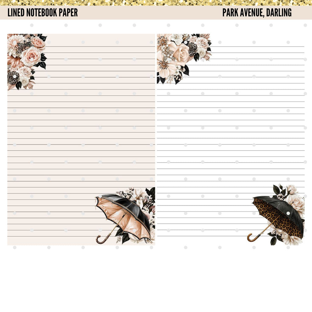 Park Avenue, Darling Monthly Planner Pages | 34 Printable Planner Inserts | Luxury TPH Planner | Monthly Dashboard | Weekly Planner | PDF Digital Download