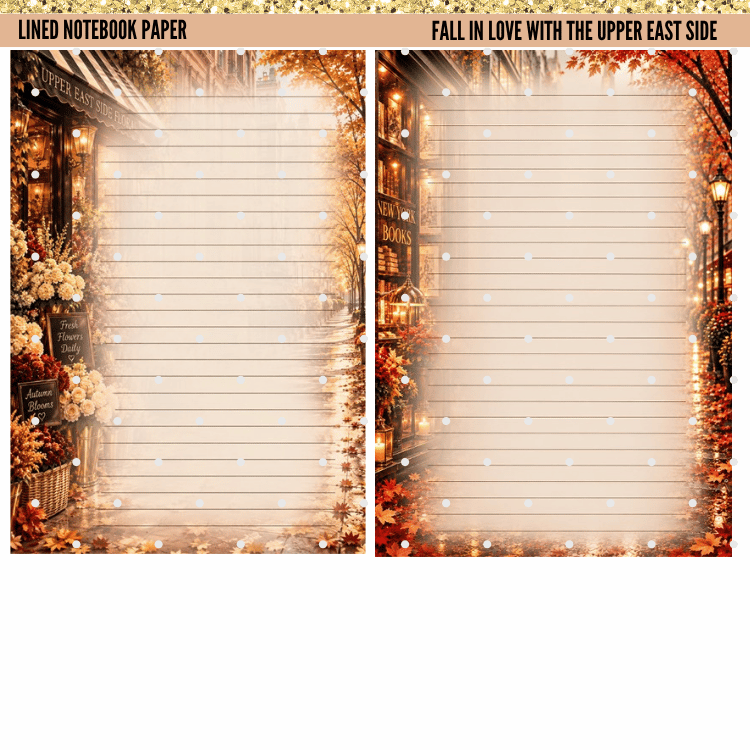 Fall in Love with the Upper East Side | A5 Monthly Deco Planner Kit | Weekly Planner | PDF Digital Download