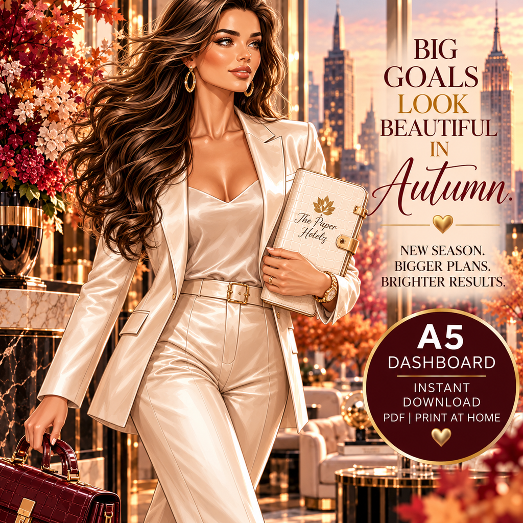 Fall in New York | A5 Printable | Printable Planner Dashboard