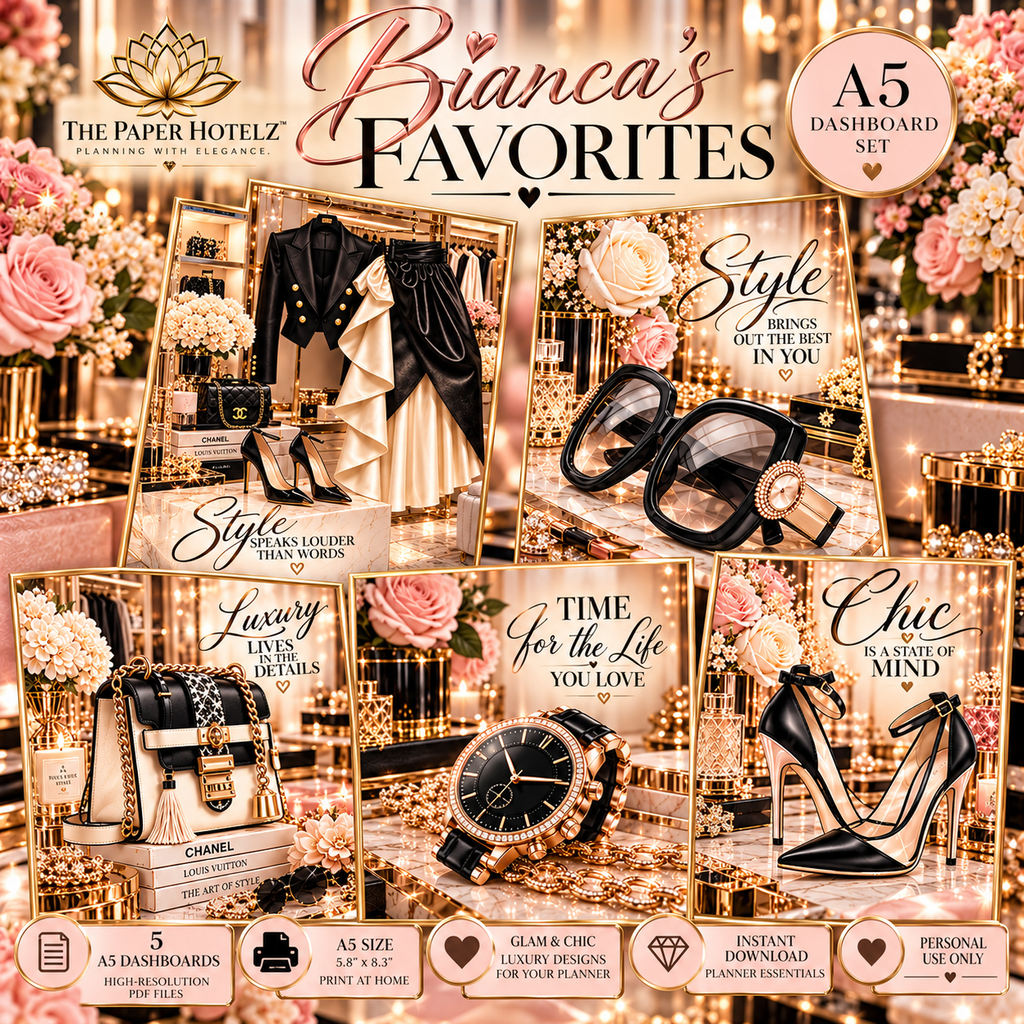 Bianca's Favorites Collection | Vol. 5 | Complete Planner Dashboard Collection Bundle