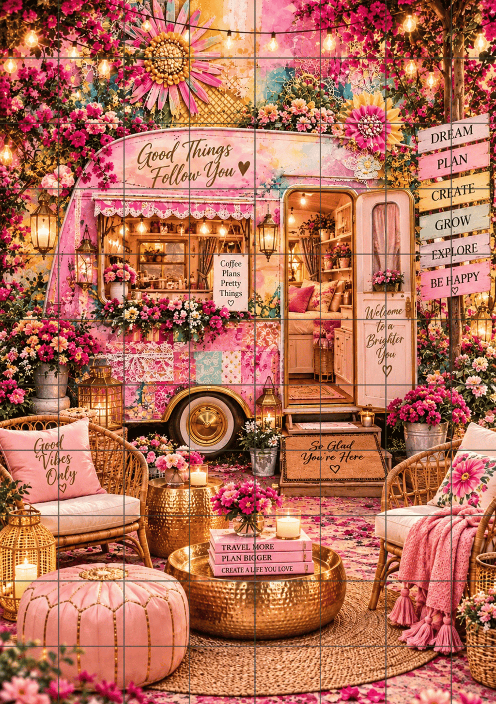 Boho Allure Collection | CAMPER ESCAPE | Printable Planner Dashboard
