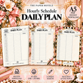 Hourly Schedule | Daily Plan Trio | 3 A5 Printable Planner Designs | Minimal, Signature & Couture | Digital Download