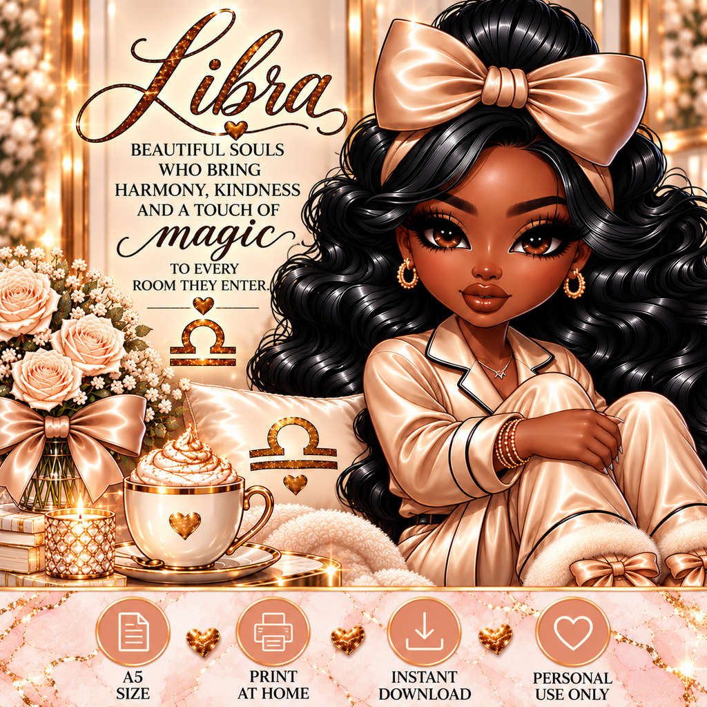 Chibi Libra Luxe Dashboard | A5 Printable | Printable Planner Dashboard