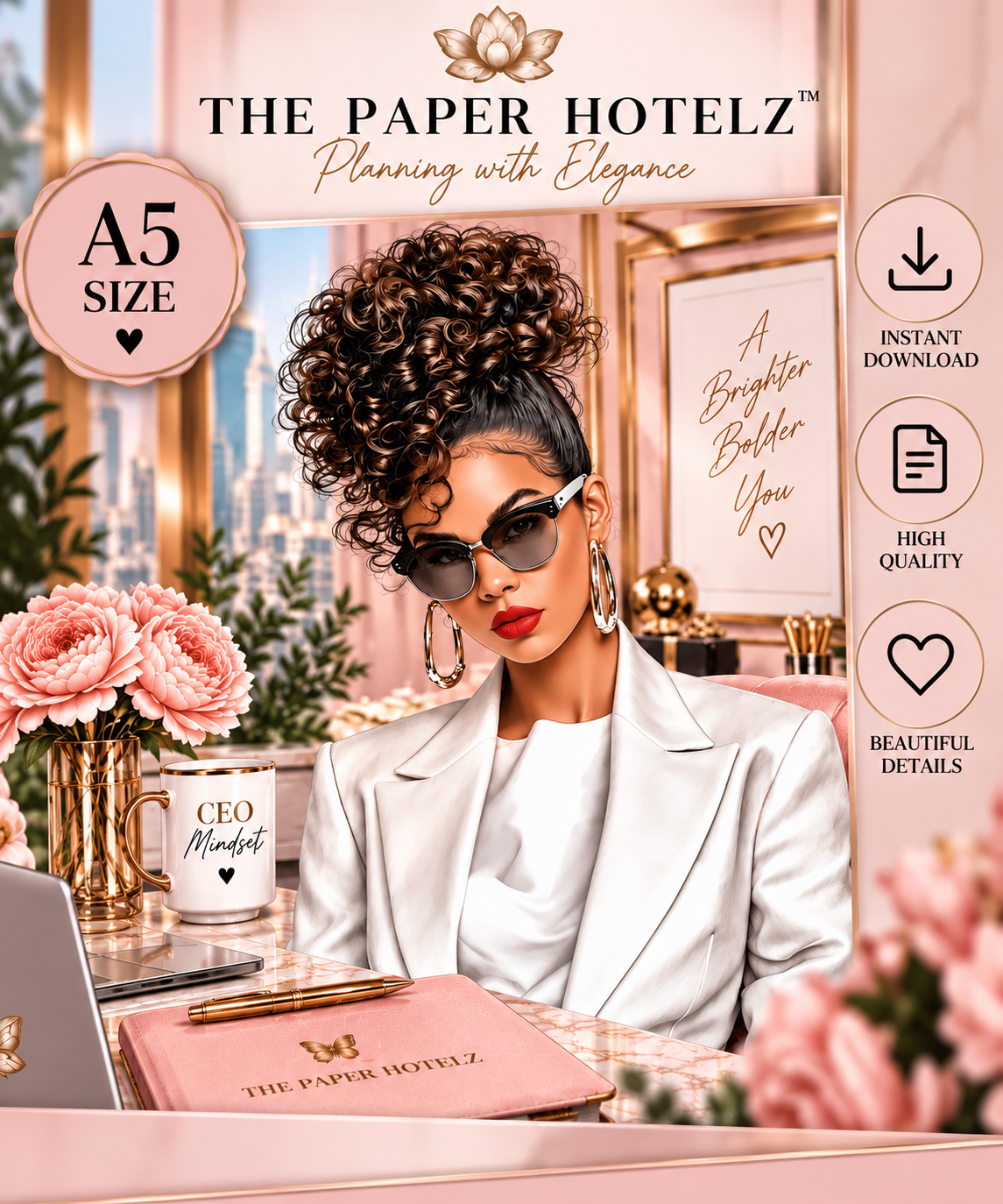CEO Energy | She Means Business | Printable Planner Dashboard