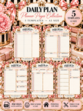 The Paper Hotelz Couture Daily Plan Bundle | 5 A5 Printable Planner Pages | Digital Download