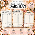 Task+Schedule | Daily Plan Trio | 3 A5 Printable Planner Designs | Minimal, Signature & Couture | Digital Download