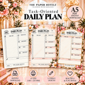 Task-Oriented Schedule | Daily Plan Trio | 3 A5 Printable Planner Designs | Minimal, Signature & Couture | Digital Download