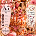 Fall Coffee Bliss | A5 Printable | Printable Planner Dashboard